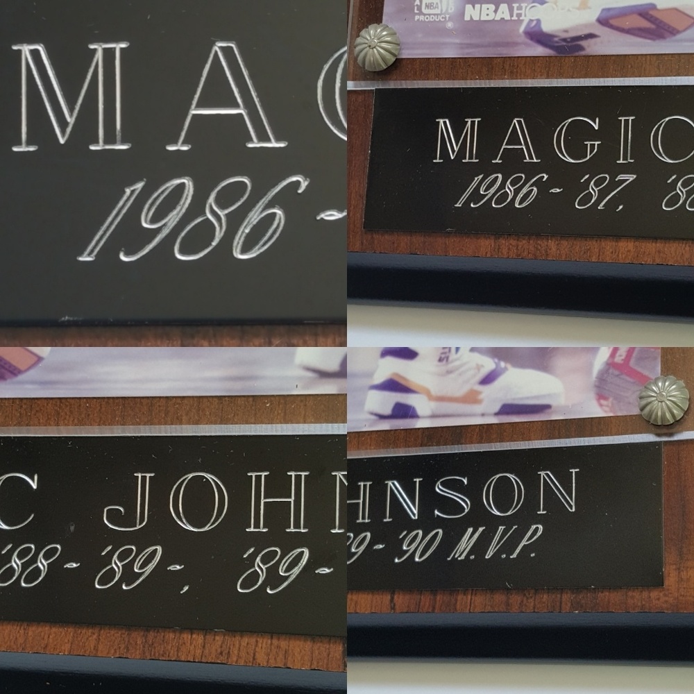 VTG Lakers Magic Johnson NBA HOOPS Framed Plaque - Picture 6 of 8
